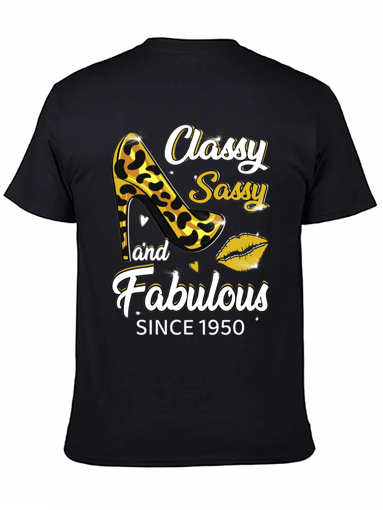 Black Classy Sassy Fabulous Since 1950 Graphic Tee view 4