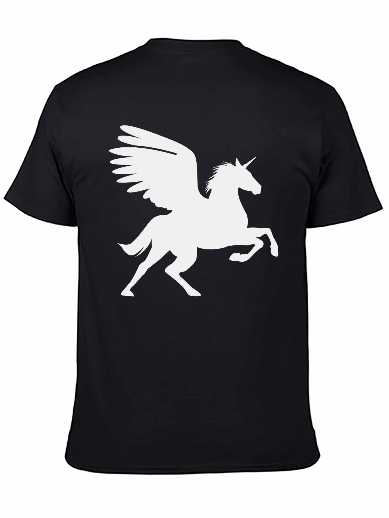 Black Black Unicorn Pegasus Graphic Tee view 4