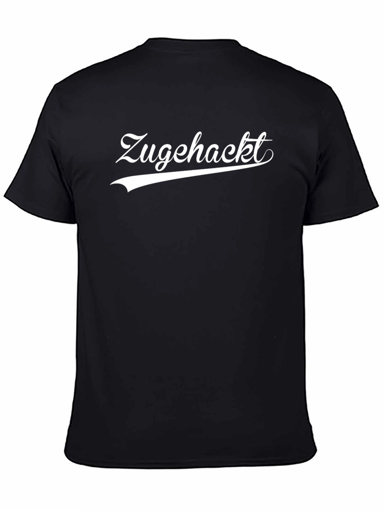Black Zugehackt T-Shirt - Classic Black Tee view 4