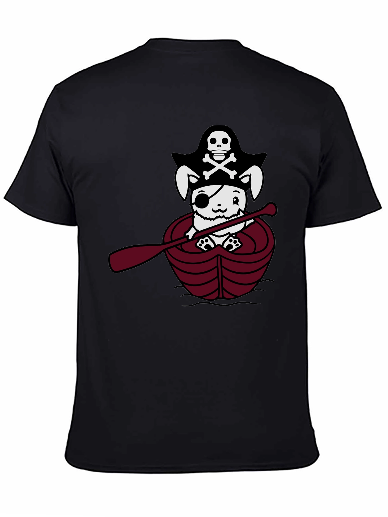 Black Pirate Bunny T-Shirt - Cute Nautical Tee view 4