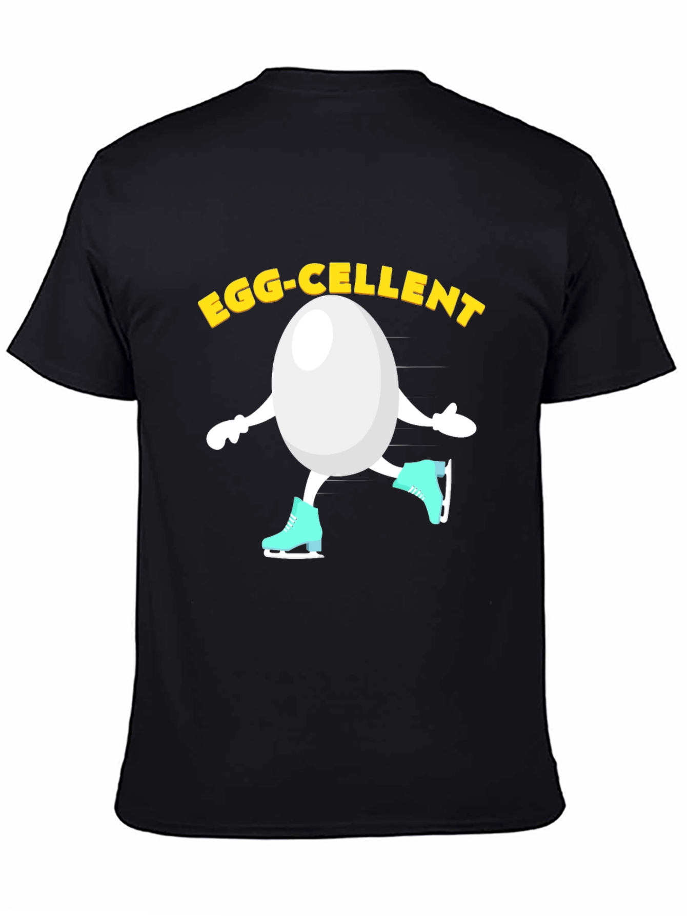 Egg-cellent Skating Egg Humor Graphic Tee - 4