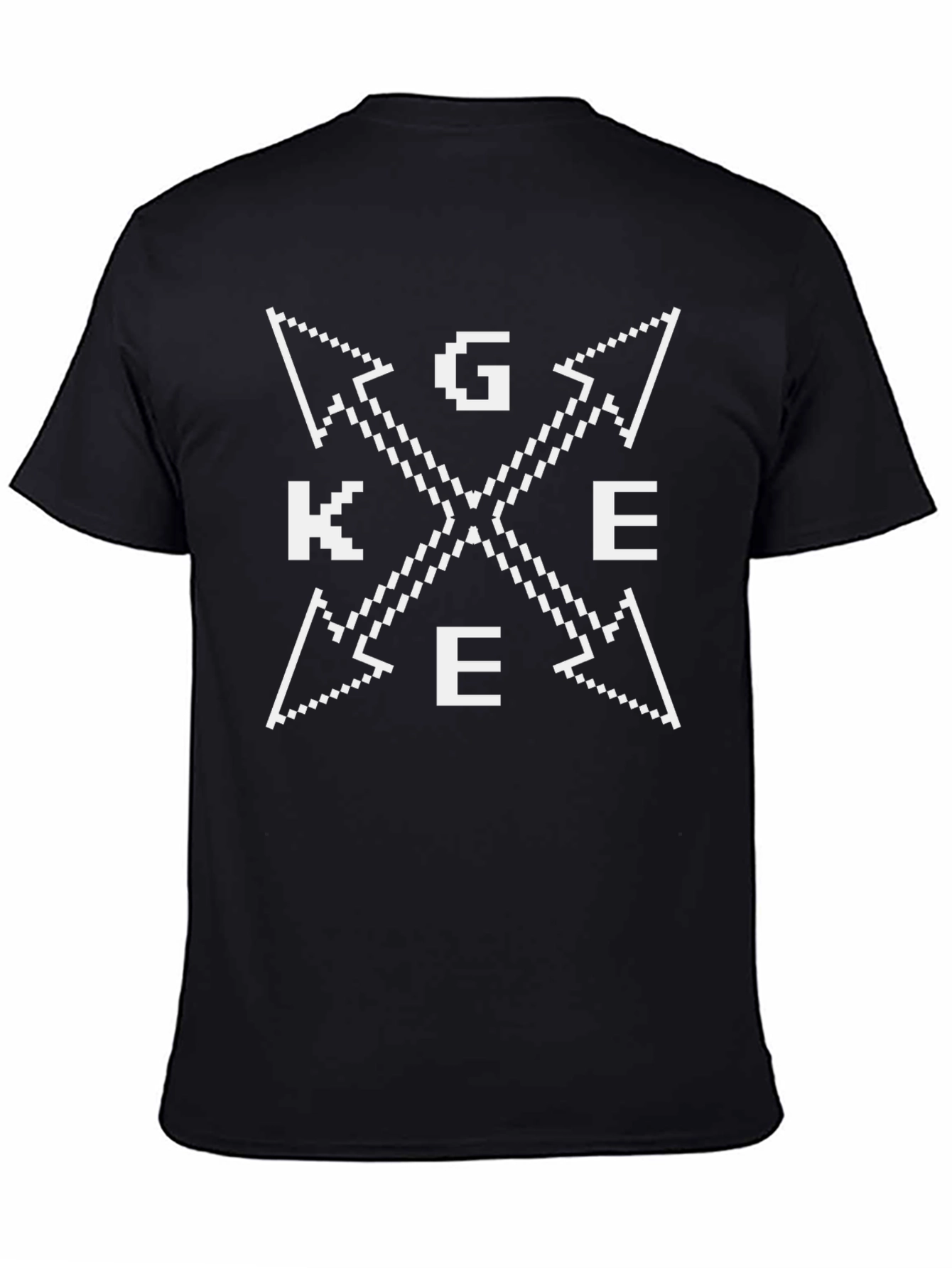 Black Gamer Pixel Arrow T-Shirt - Graphic Tee view 4