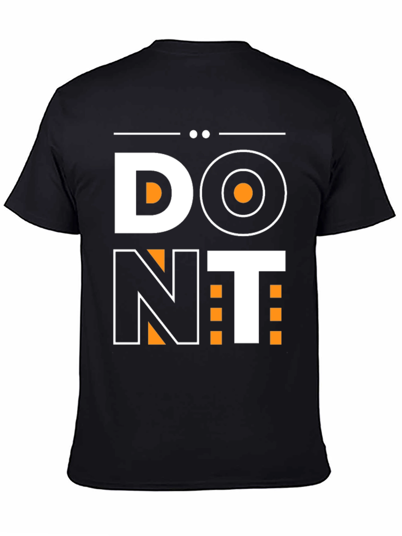 Black Bold "DO NT" Graphic Tee - Statement Shirt view 4