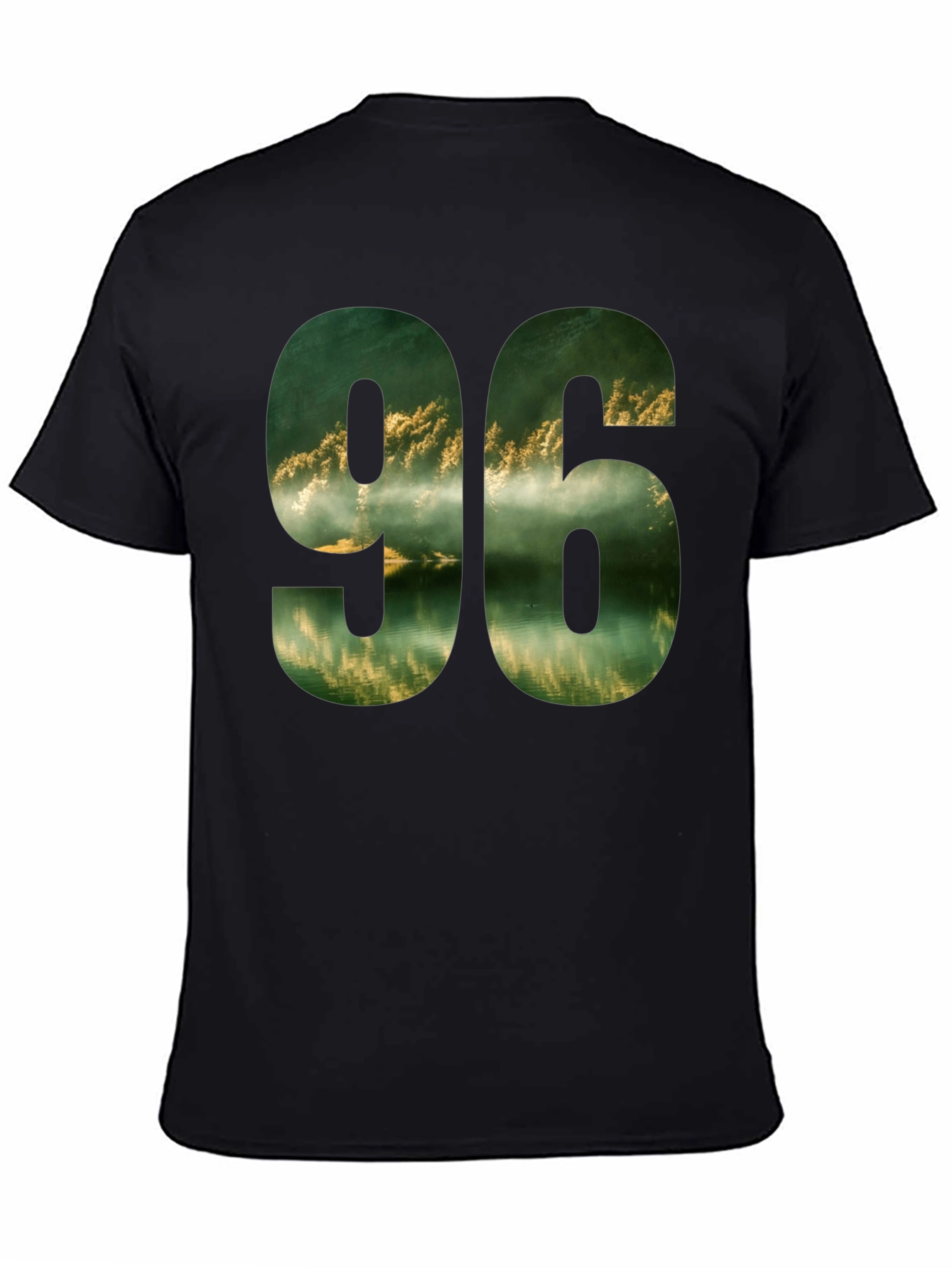 Black Nature 96 Graphic Tee - Black Crew Neck view 4