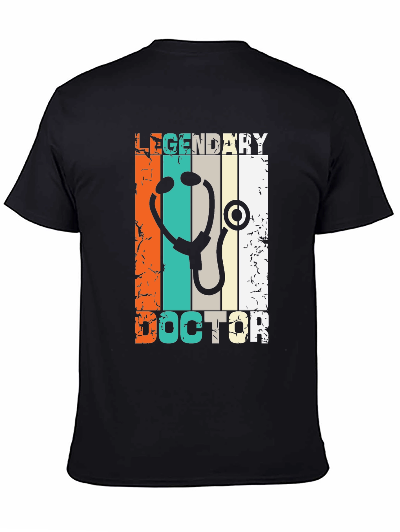 Black Legendary Doctor T-Shirt - Vintage Style view 4