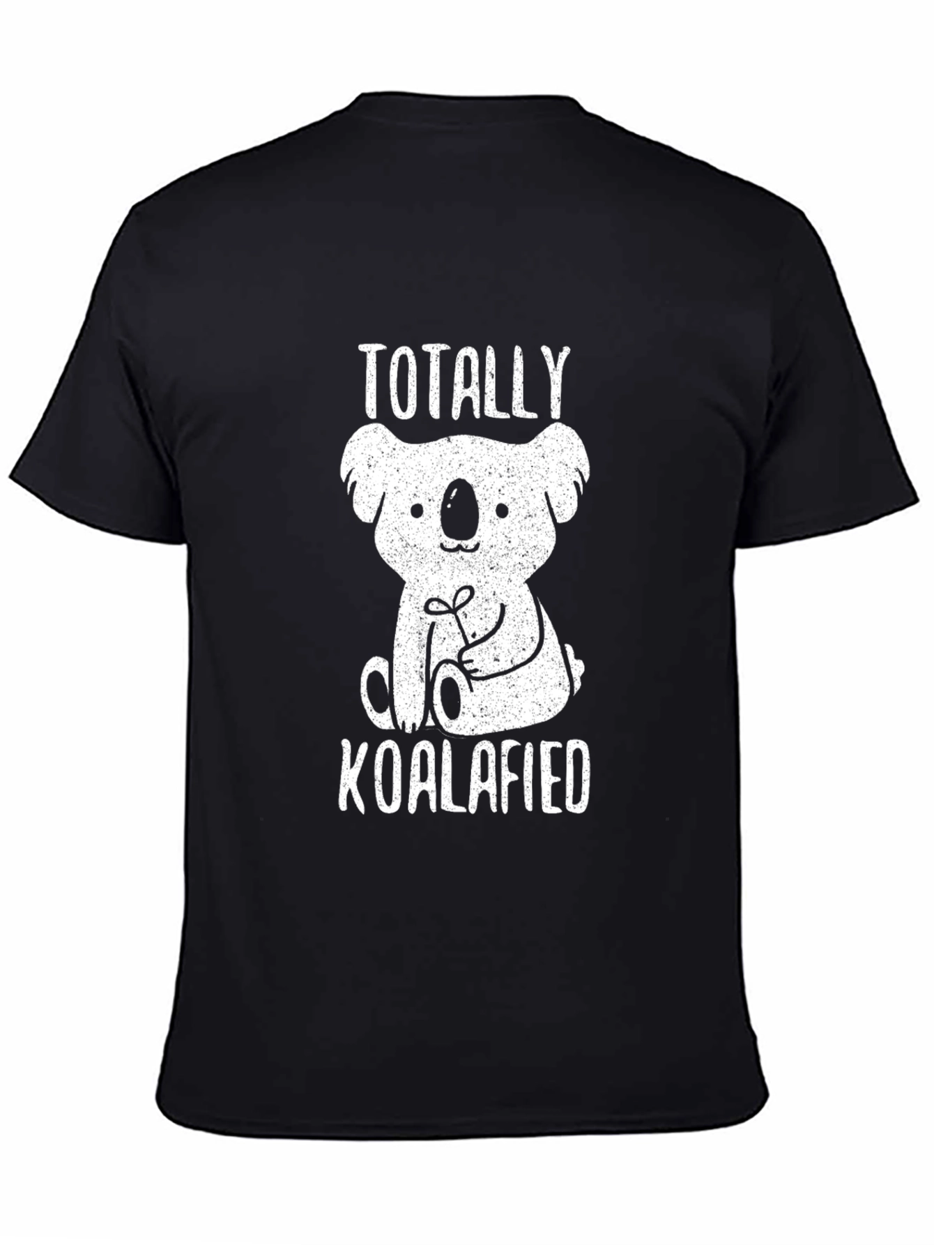 Black Totally Koalafied T-Shirt - Funny Animal Tee view 4