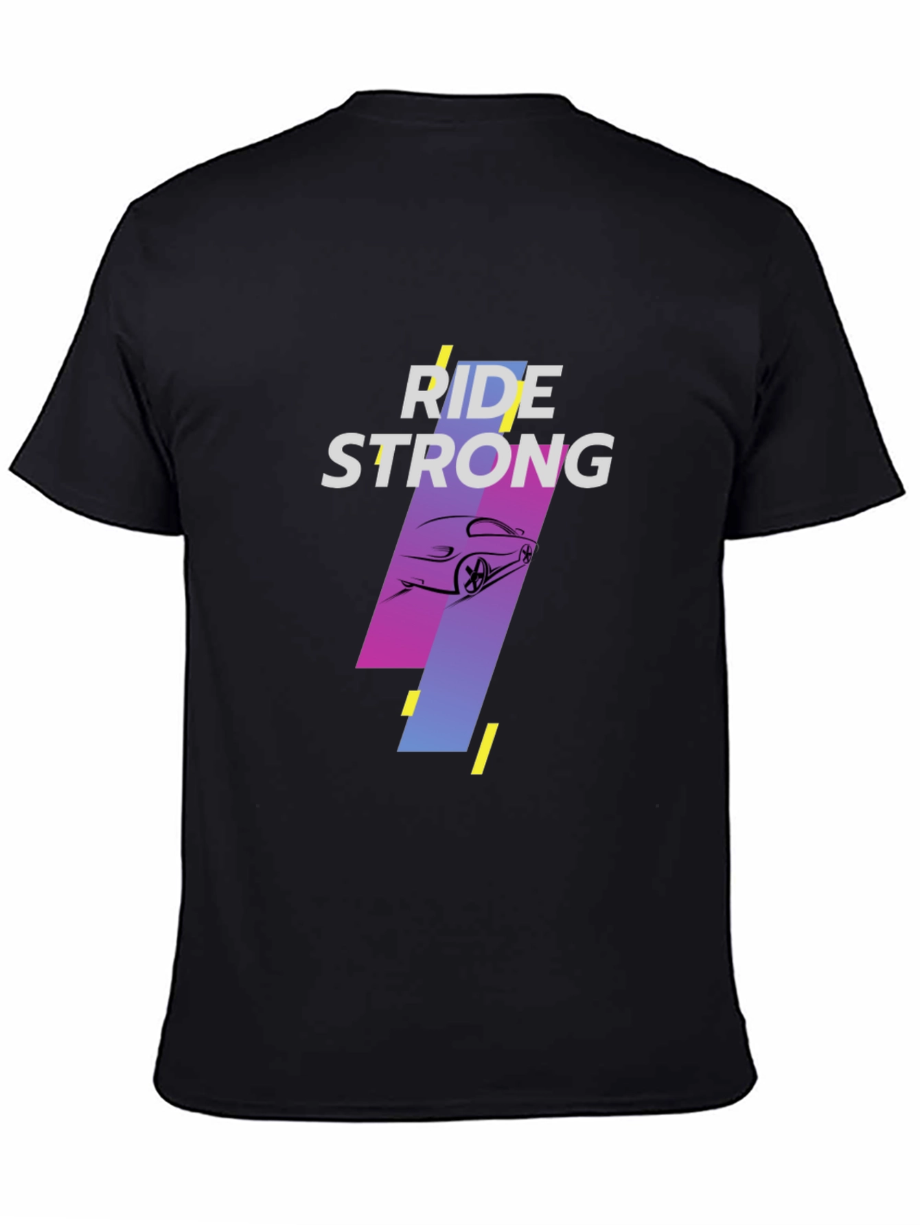 Black Ride Strong Black Graphic Tee view 4