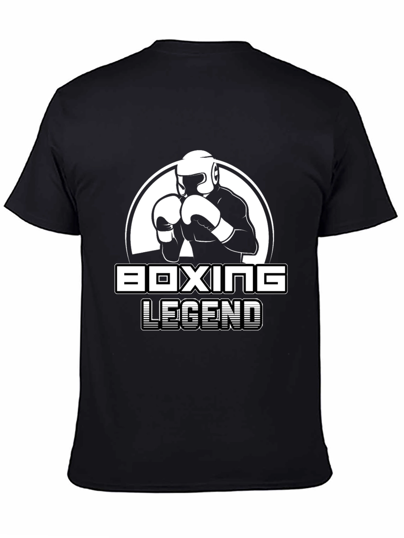 Boxing Legend Graphic Tee - Black Cotton T-Shirt - 4