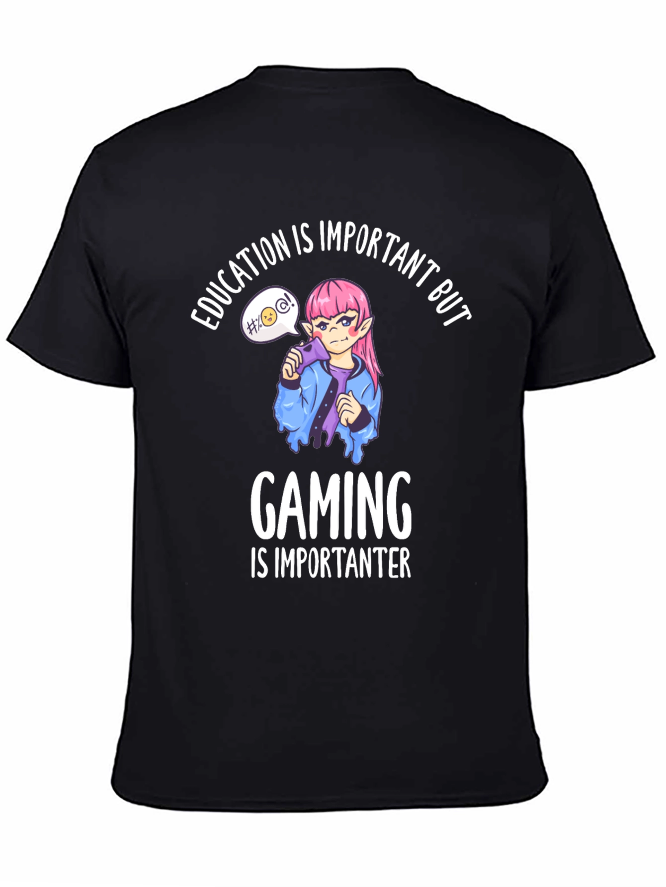 Black Gaming is Importanter T-Shirt view 4