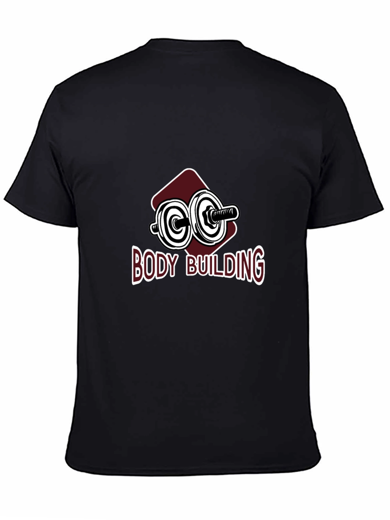 Black Bodybuilding Black T-Shirt - Gym & Fitness Apparel view 4
