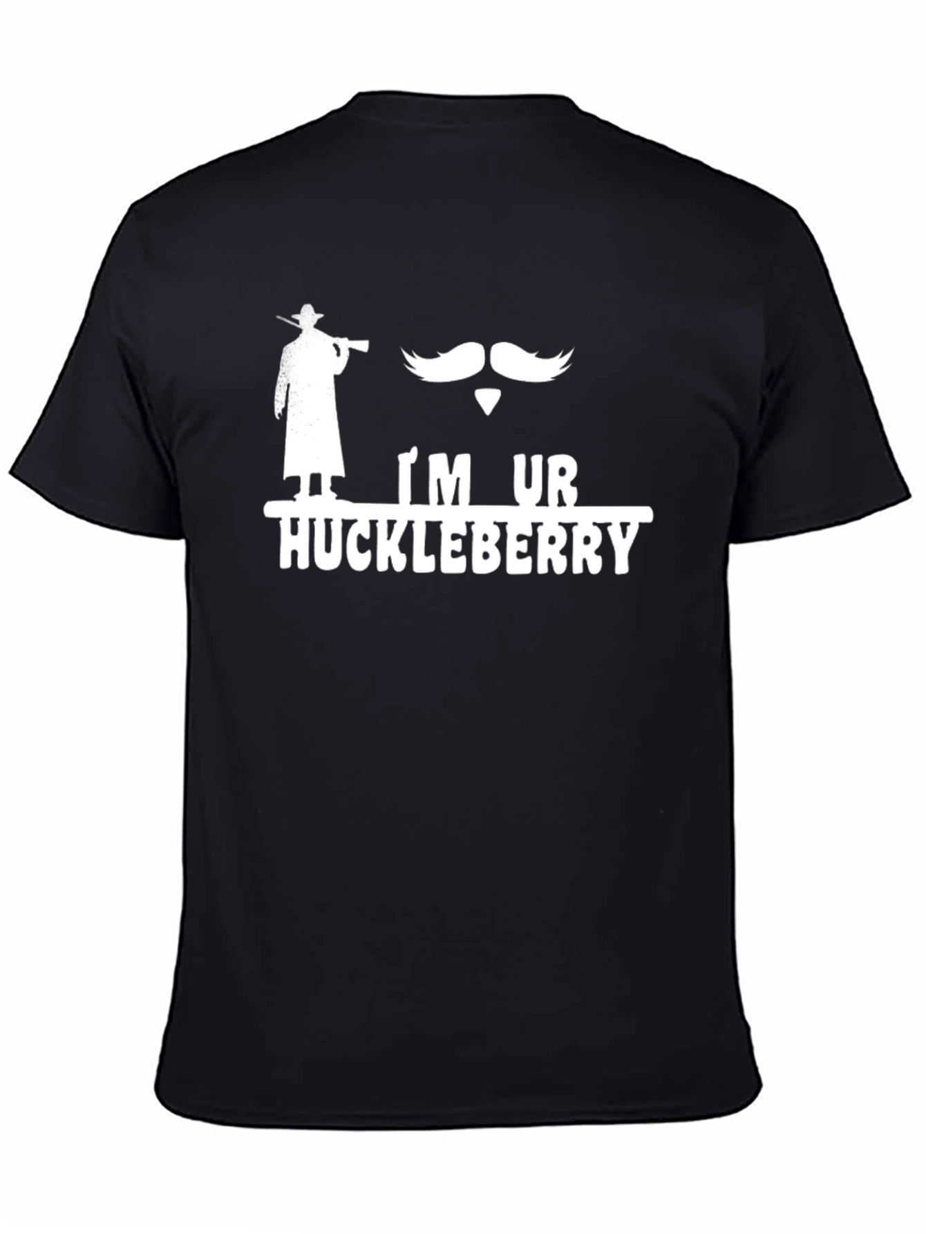 Black I'm Ur Huckleberry T-Shirt - Western Style view 4