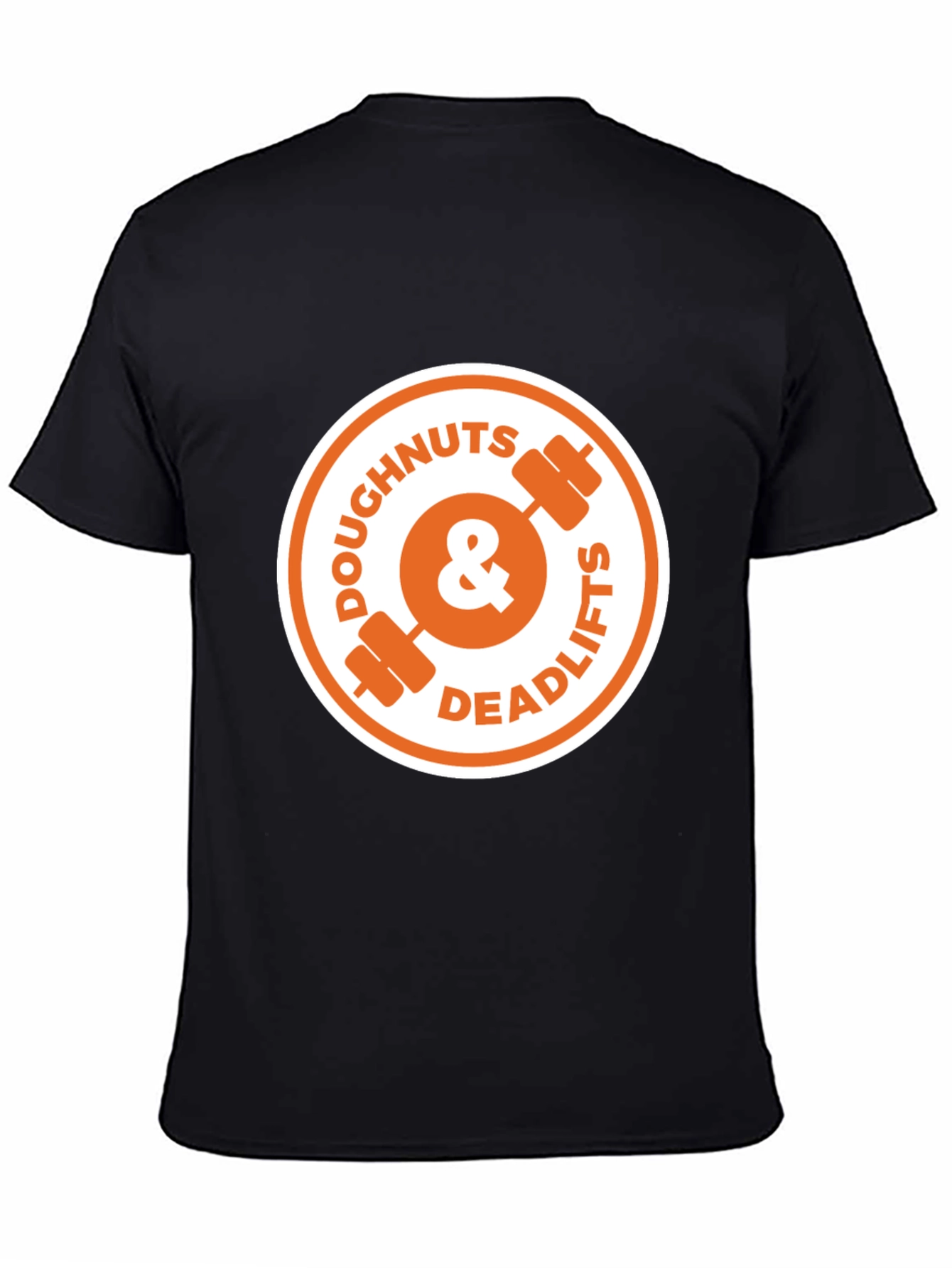 Black Doughnuts & Deadlifts Graphic Tee - Black view 4