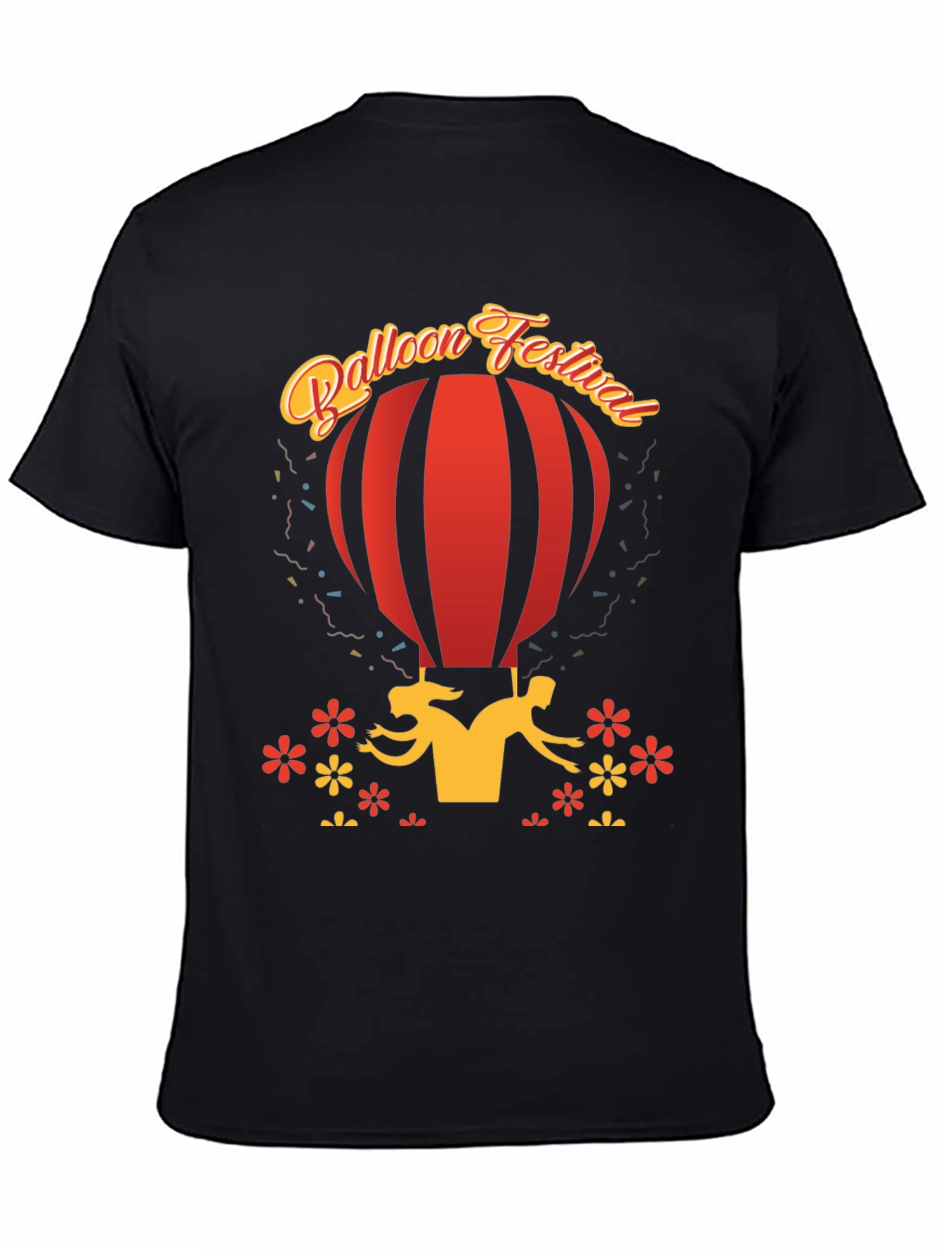 Black Balloon Festival Graphic Black T-Shirt view 4