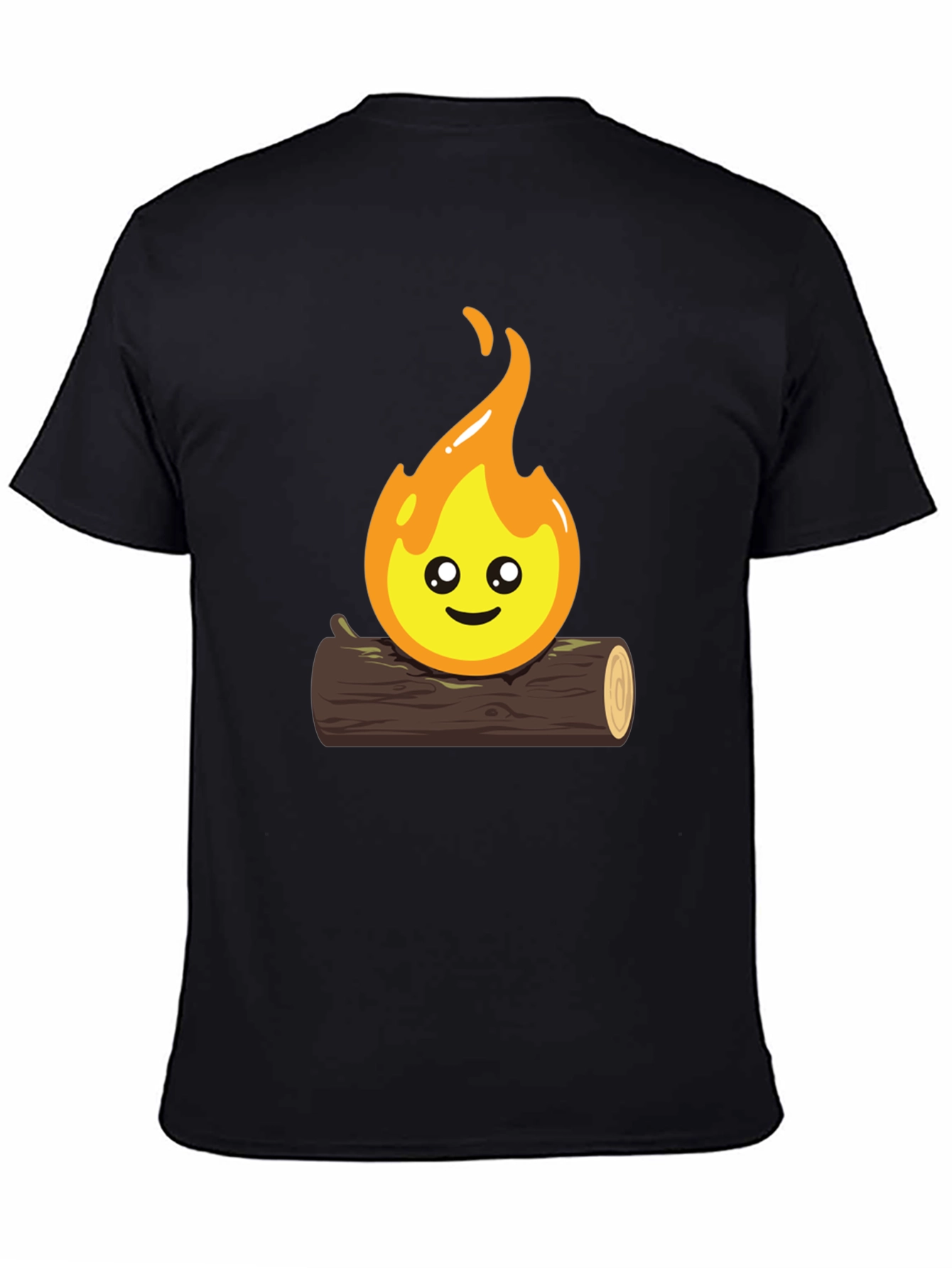 Black Cute Campfire Graphic T-Shirt - Black view 4