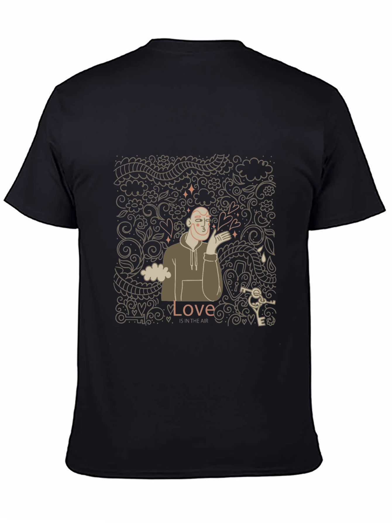 Black Love is in the Air Graphic T-Shirt view 4
