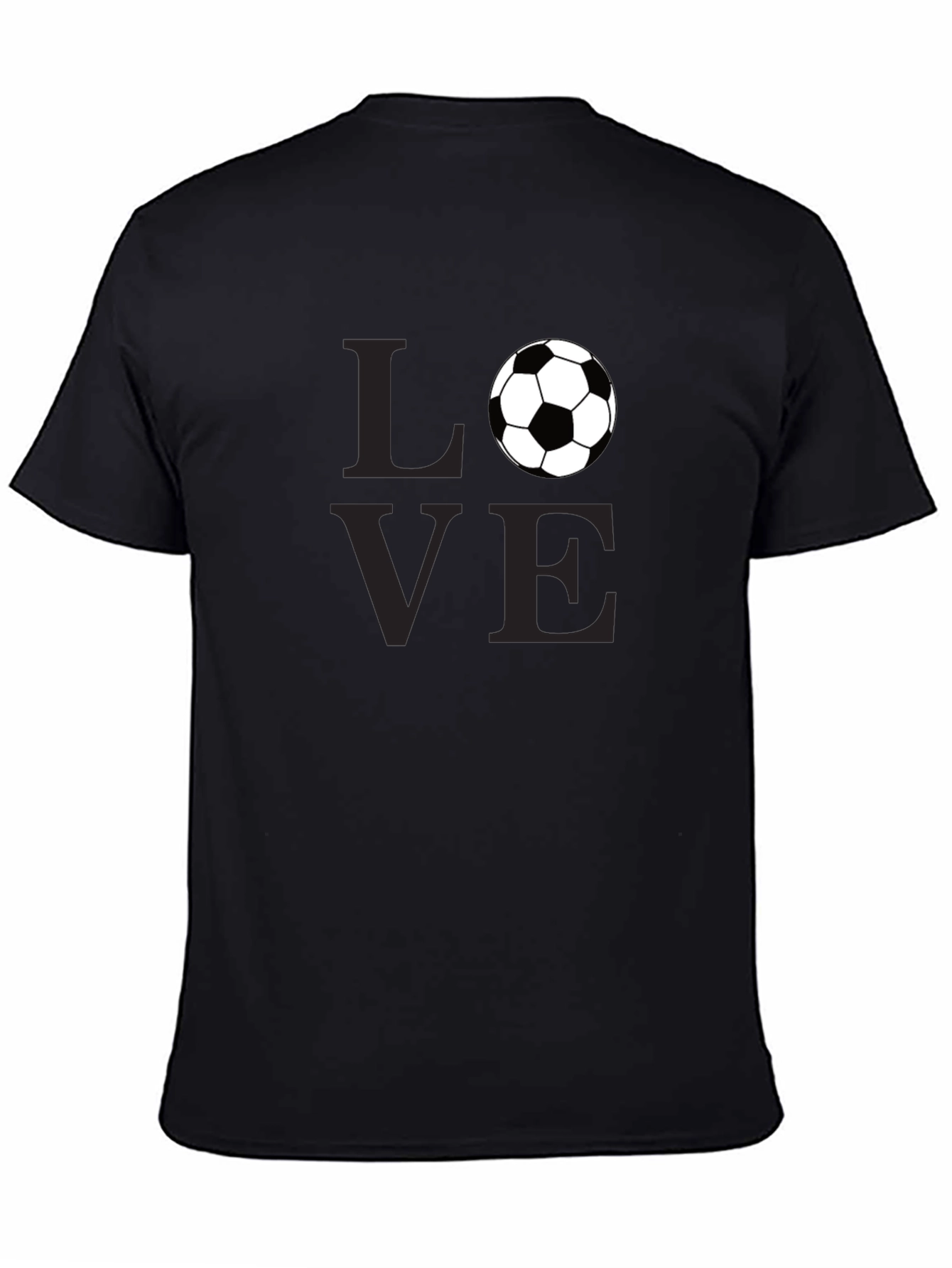 Black Love Soccer Graphic T-Shirt view 4