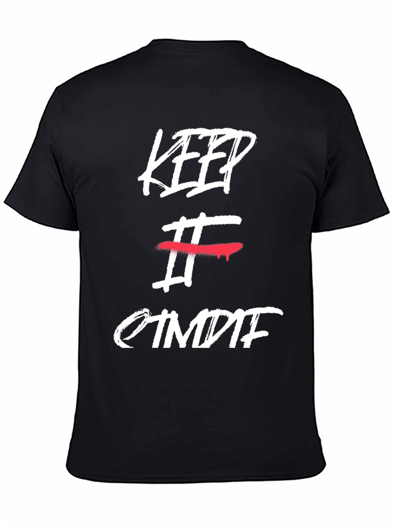 Black Keep It OTMDF T-Shirt - Stylish Graphic Tee view 4