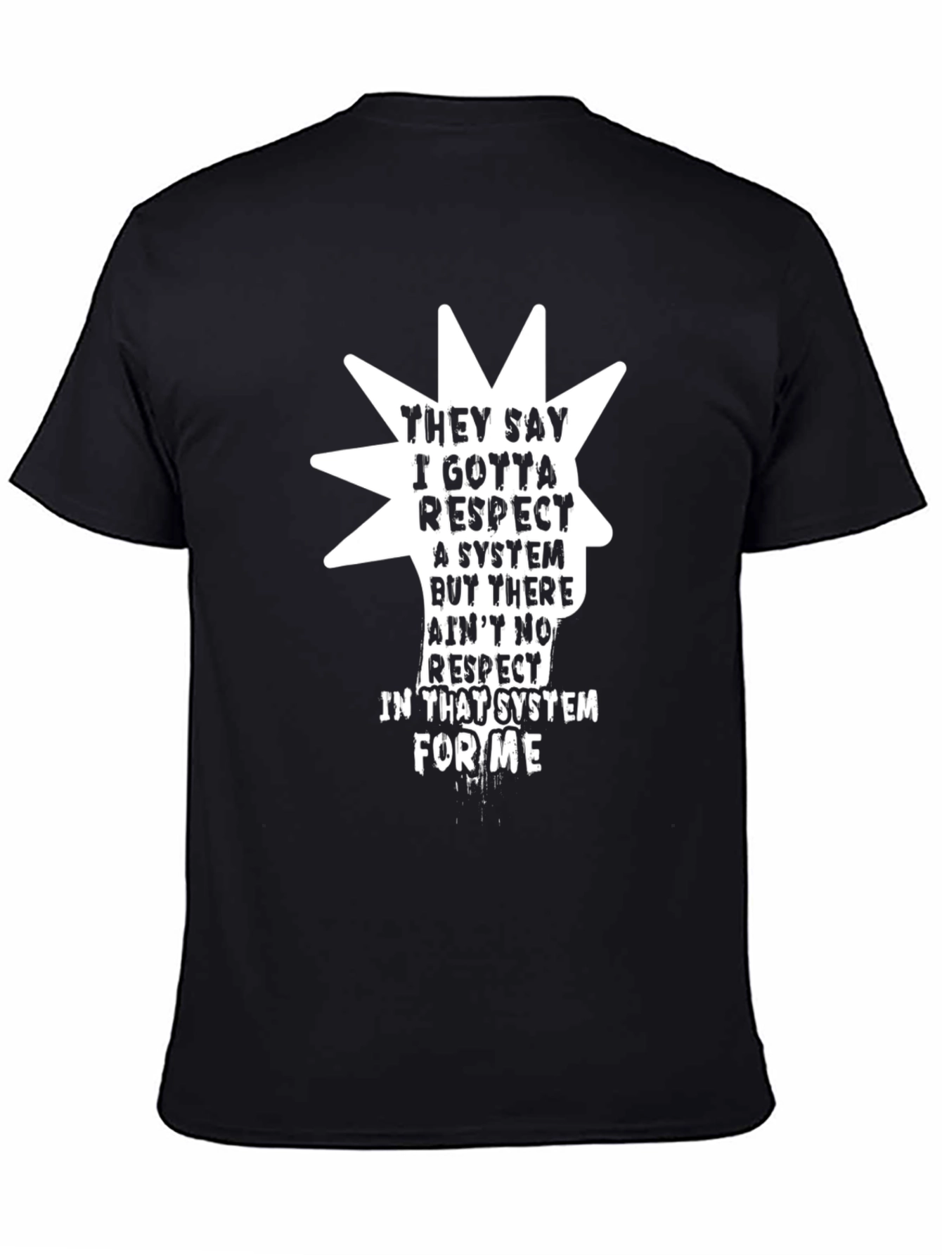 Black Respect System Graphic T-Shirt view 4