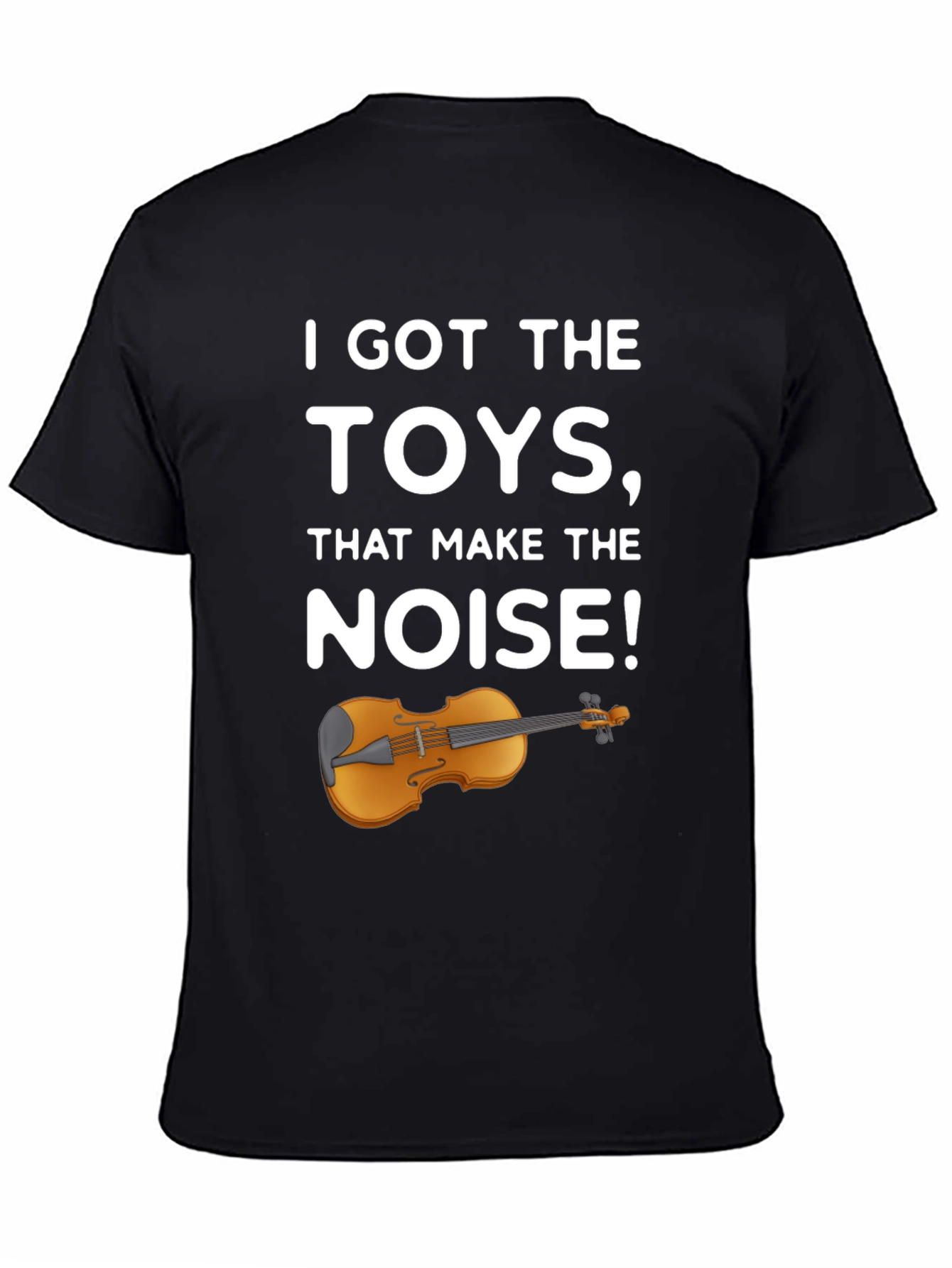 Black I Got The Toys Violin Black T-Shirt view 4
