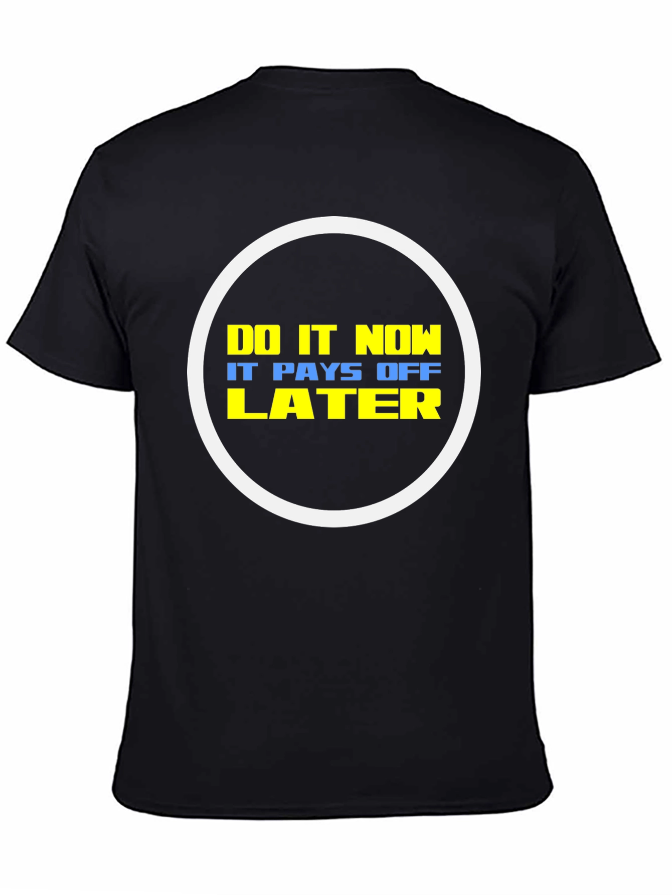Black Motivational Graphic T-Shirt - Do It Now view 4
