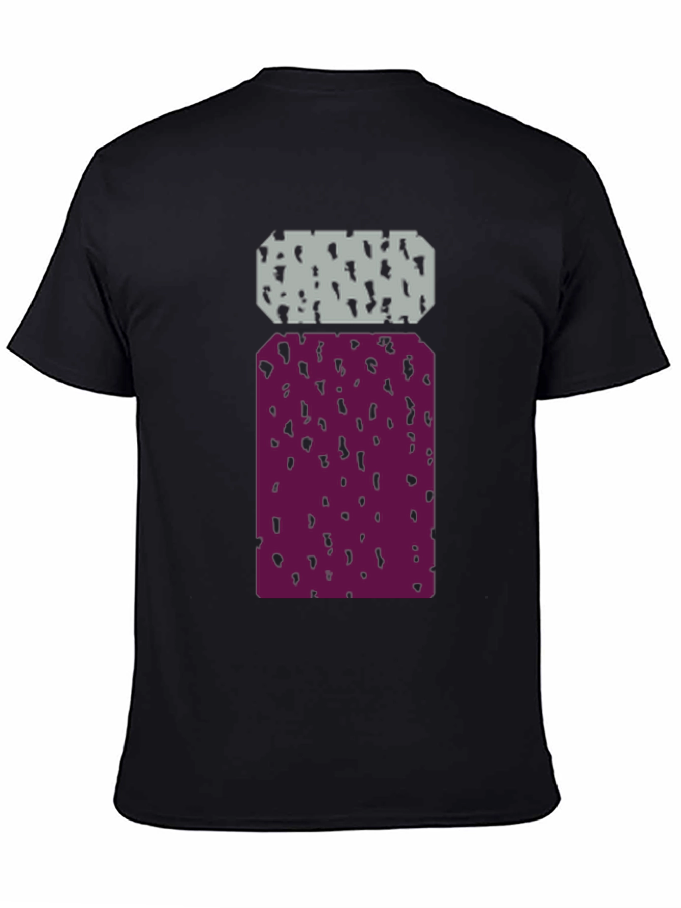 Black Abstract Patterned T-Shirt view 4