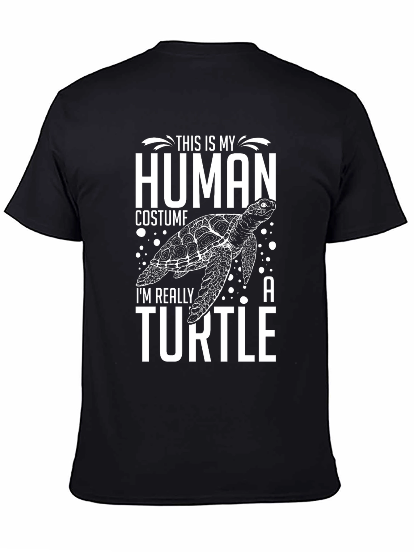 Black Human Costume Turtle T-Shirt view 4