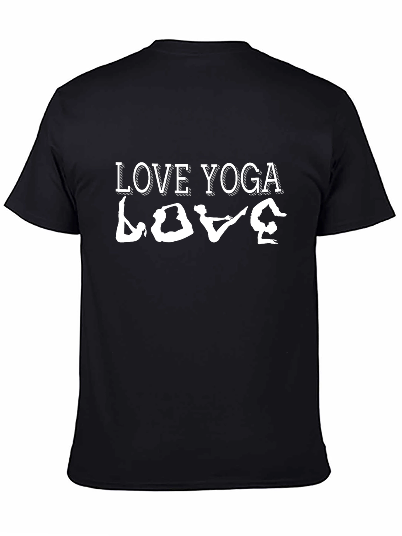 Black Love Yoga Graphic Tee - Black T-Shirt view 4