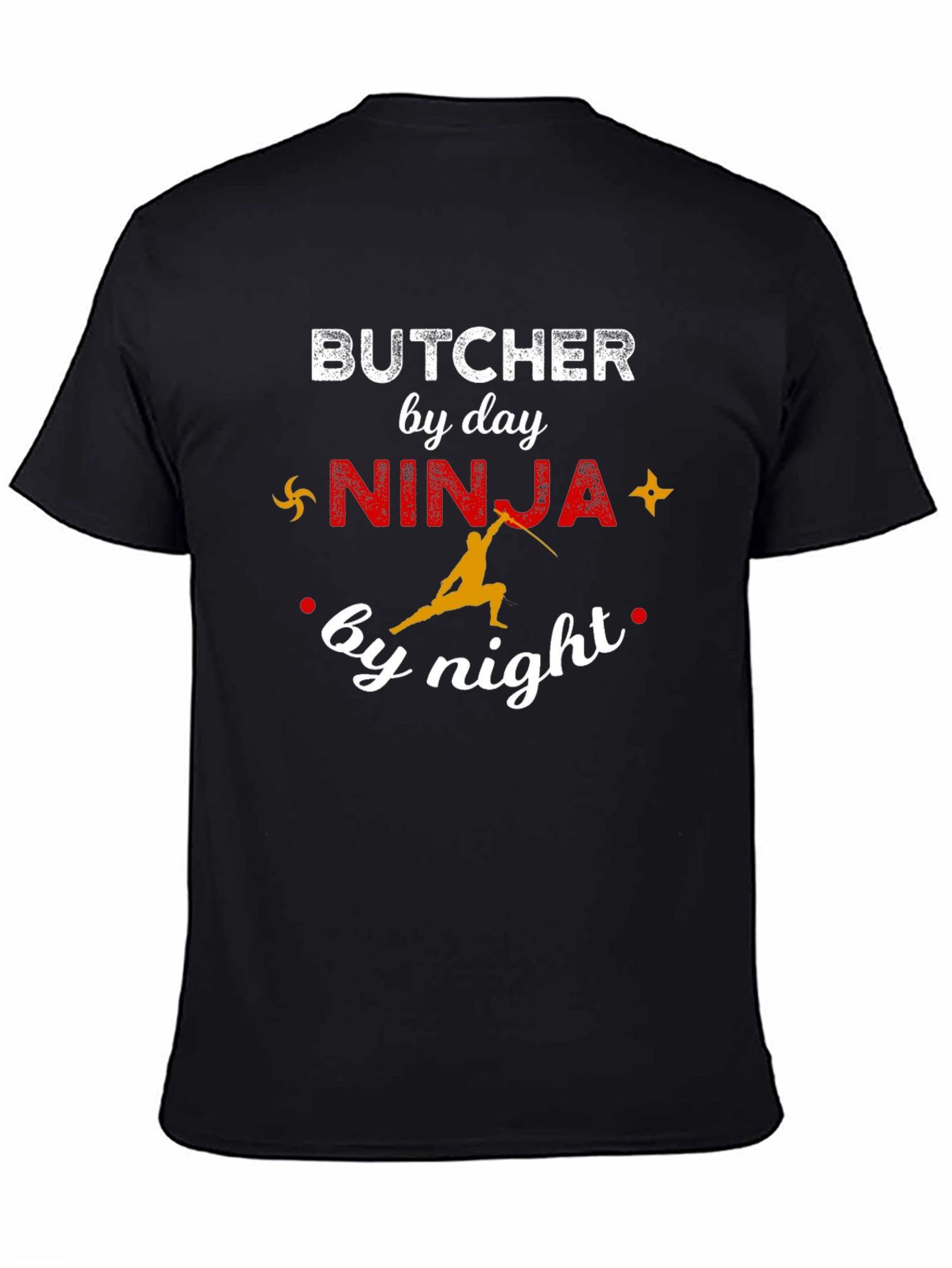 Black Butcher by Day, Ninja by Night Graphic Tee view 4