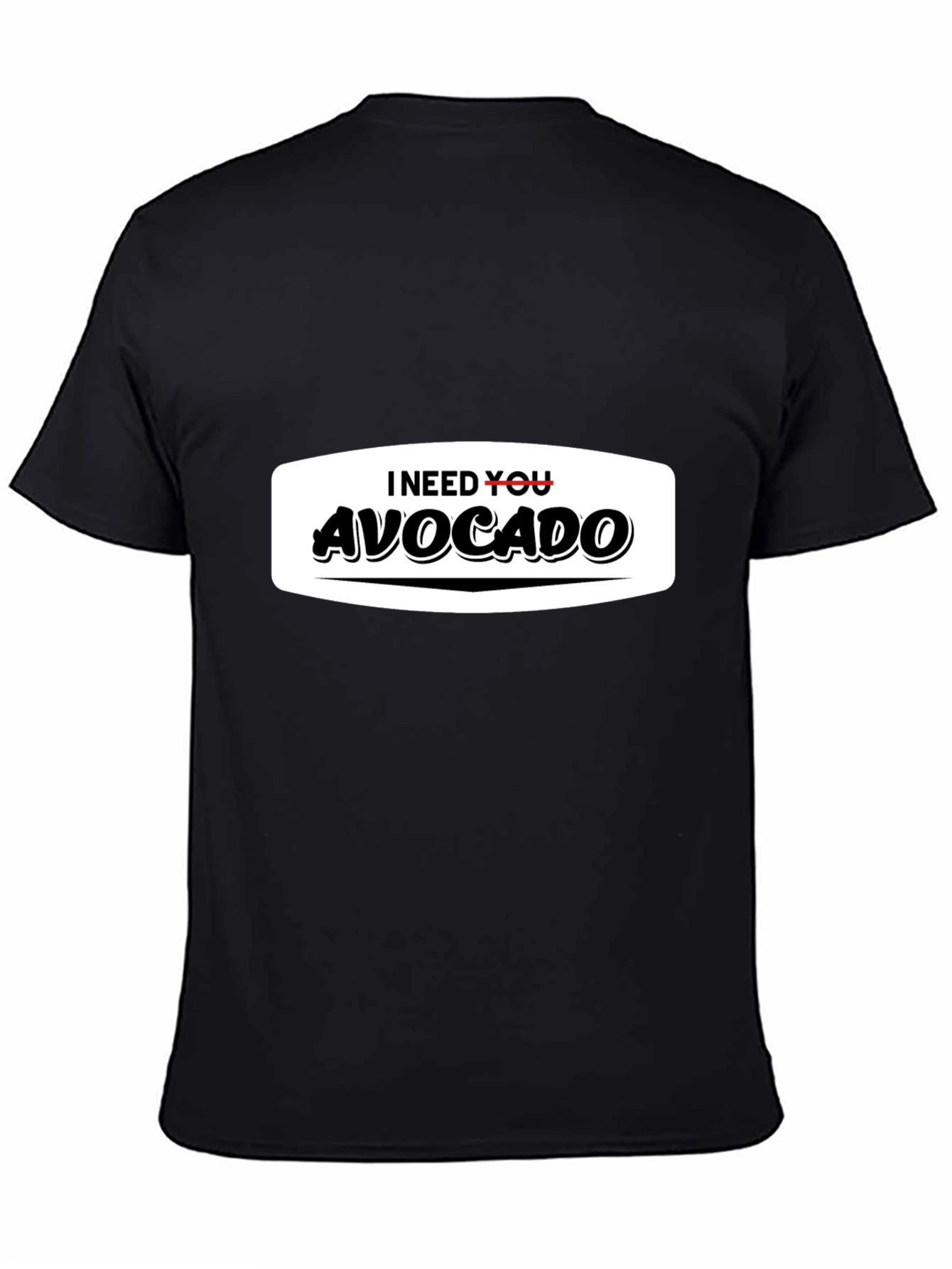 Black I Need You Avocado Funny Graphic T-Shirt view 4