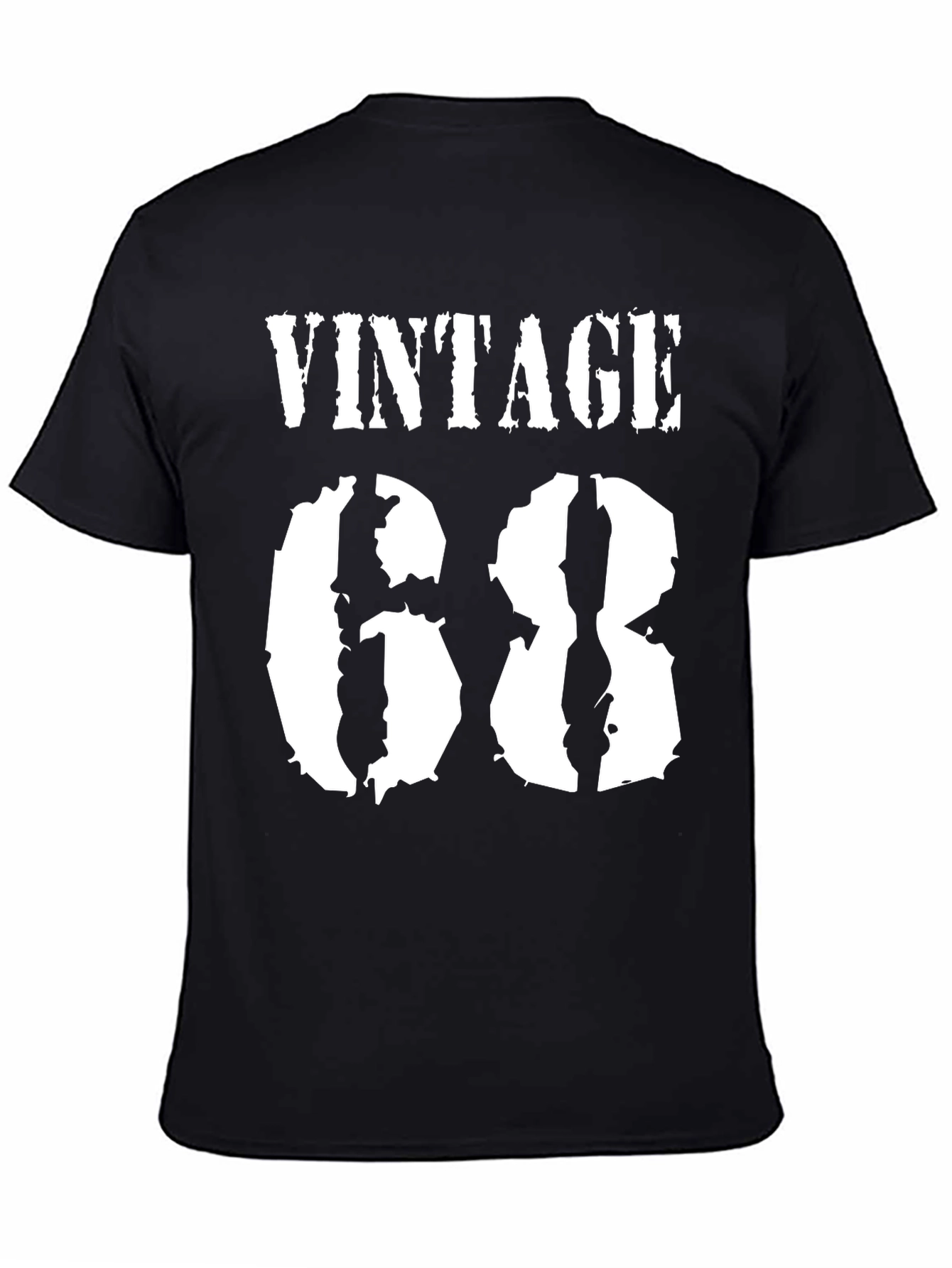 Black Vintage 68 T-Shirt - Classic Birthday Tee view 4