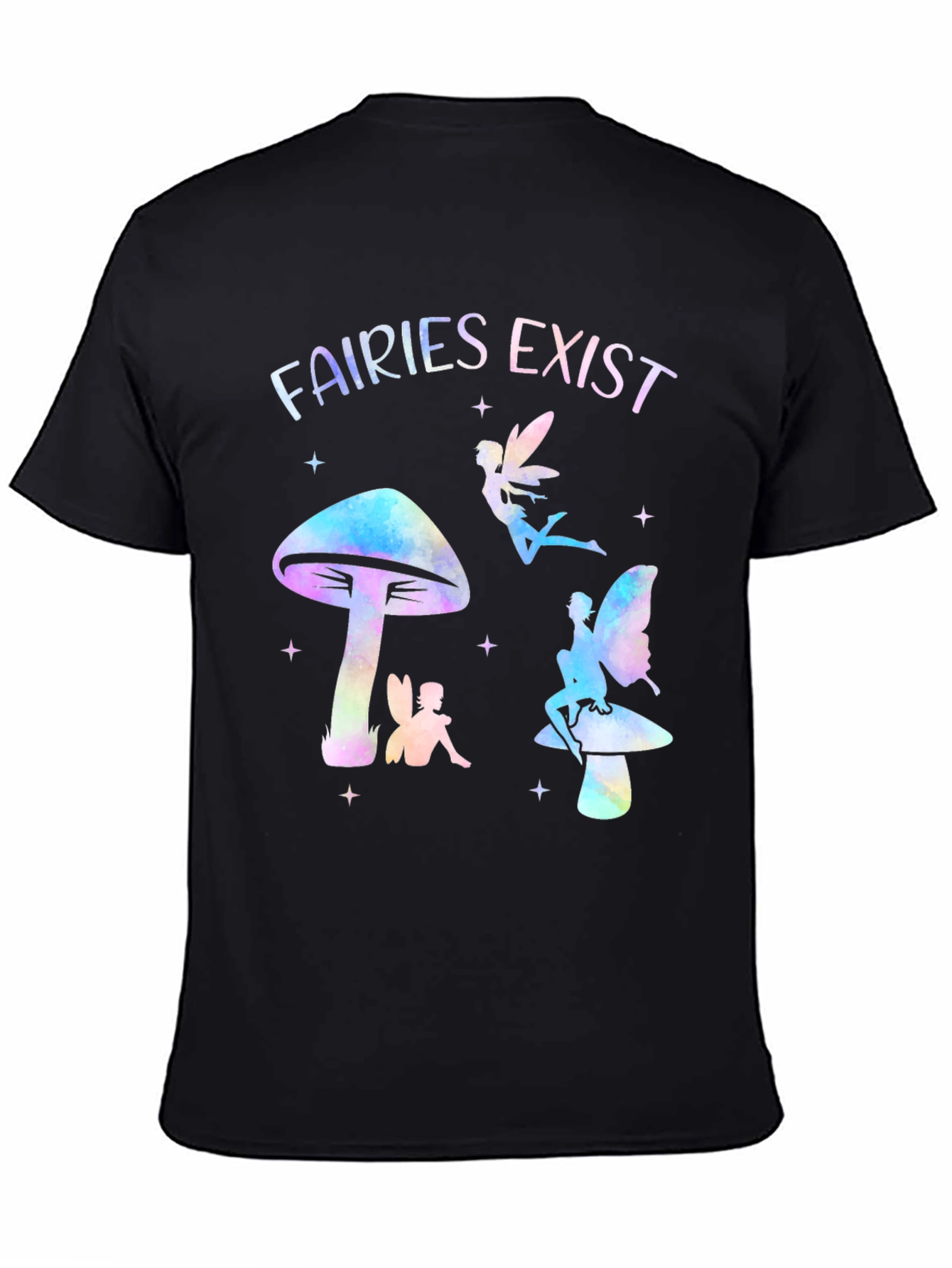 Fairies Exist Graphic Tee - Magical Mushroom Design - 4