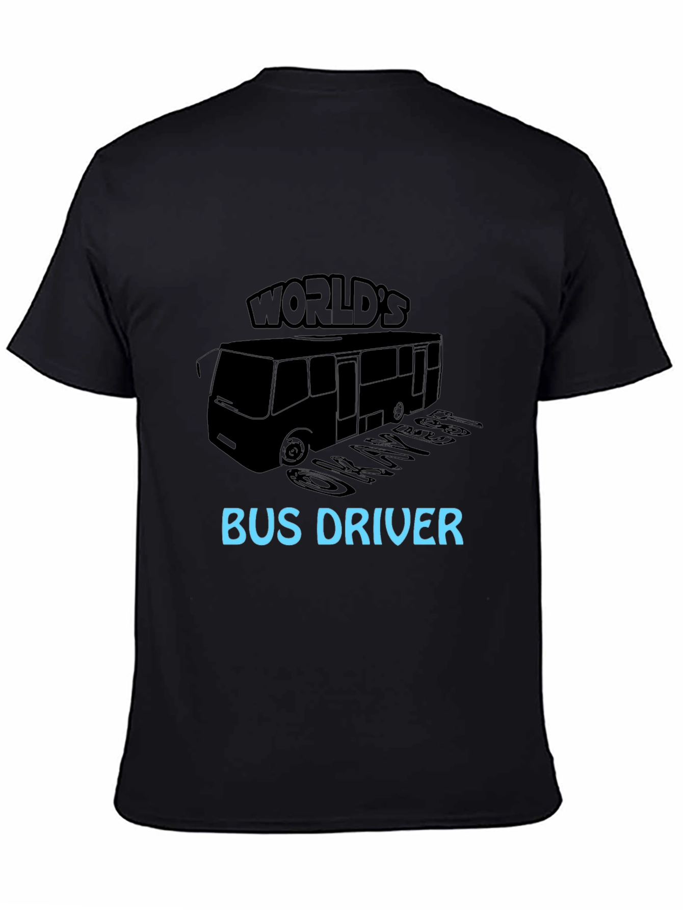 Black World's Okayest Bus Driver Black T-Shirt view 4