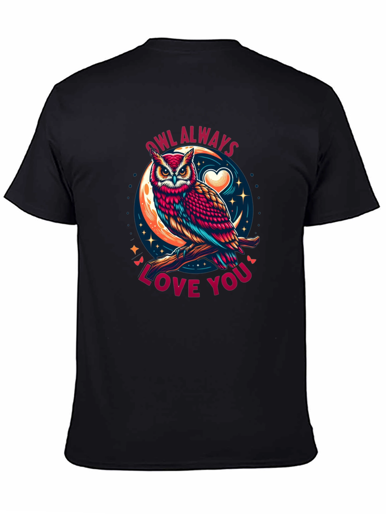 Black Owl Always Love You Graphic Tee view 4