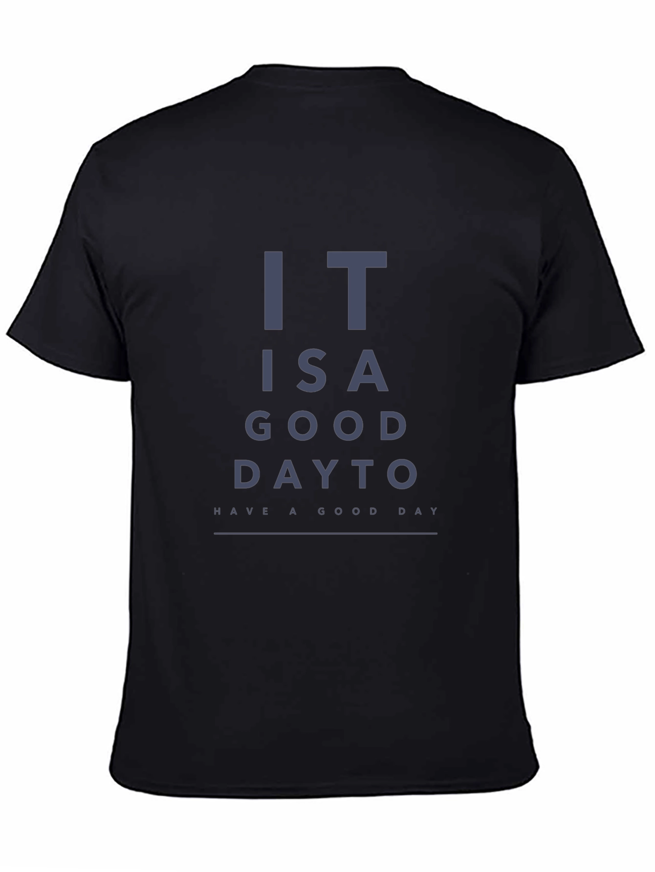 Black Humorous 'Good Day' Eye Chart Graphic Tee view 4