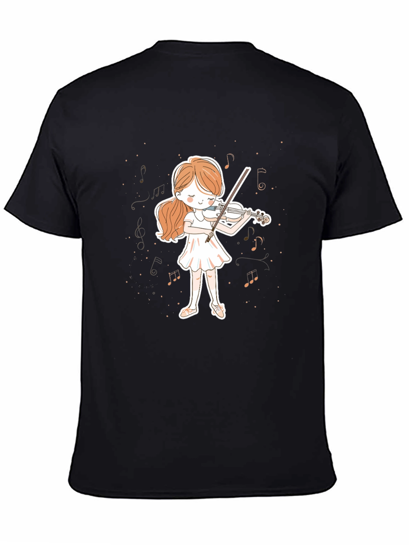 Black Girl Playing Violin Graphic Tee - Music Lover T-Shirt view 4