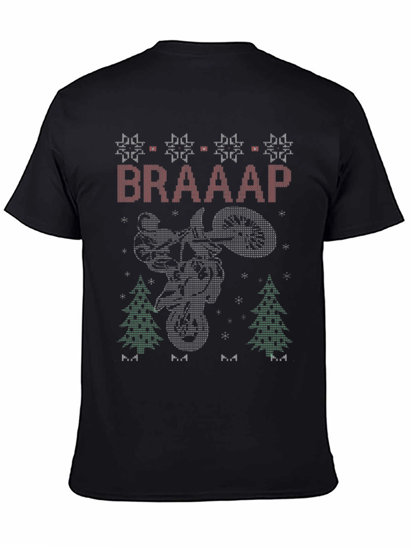 Black Braaap Motorcycle Christmas Sweater T-Shirt view 4