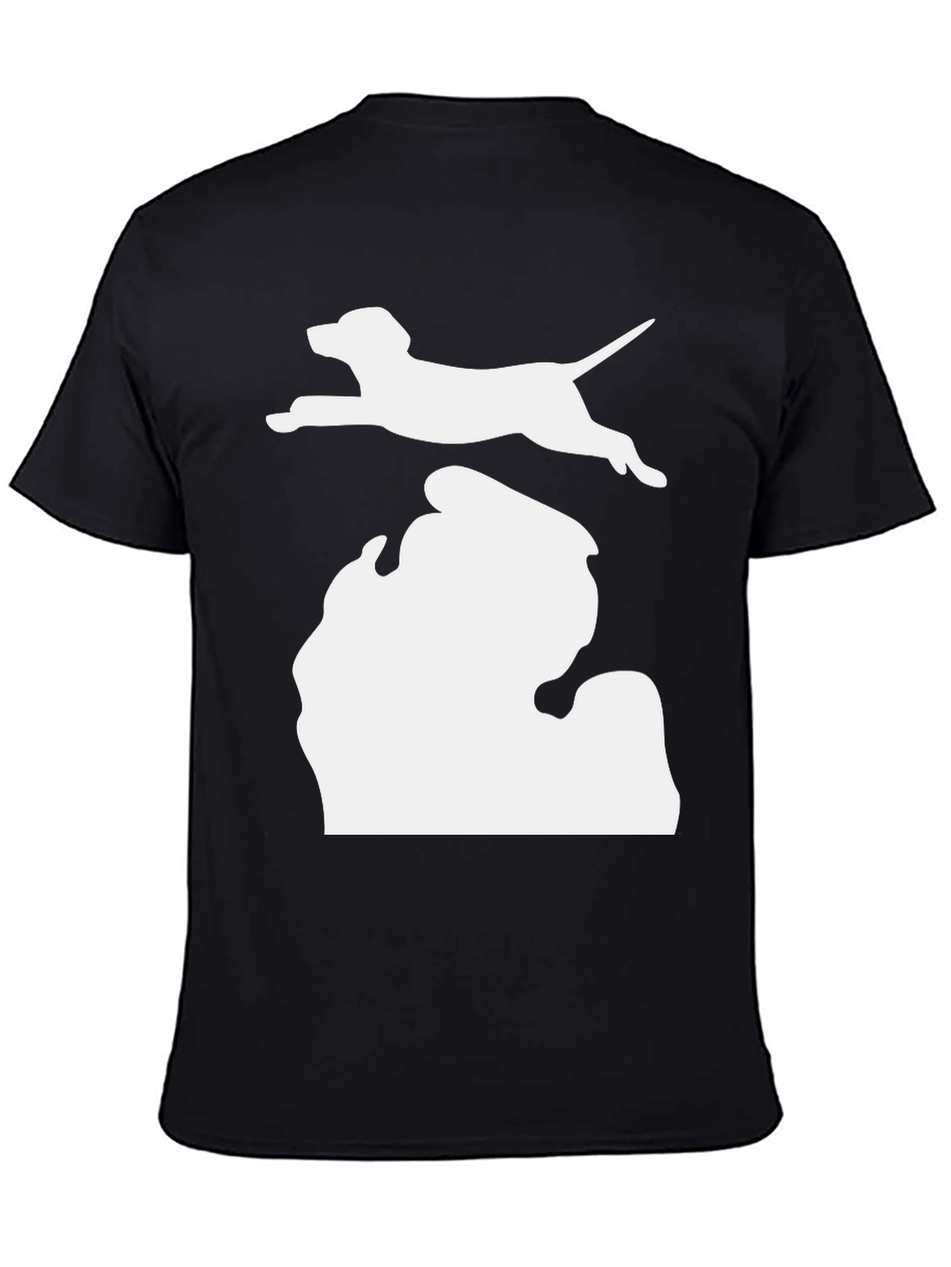 Black Michigan Dog Silhouette Tee - Black view 4