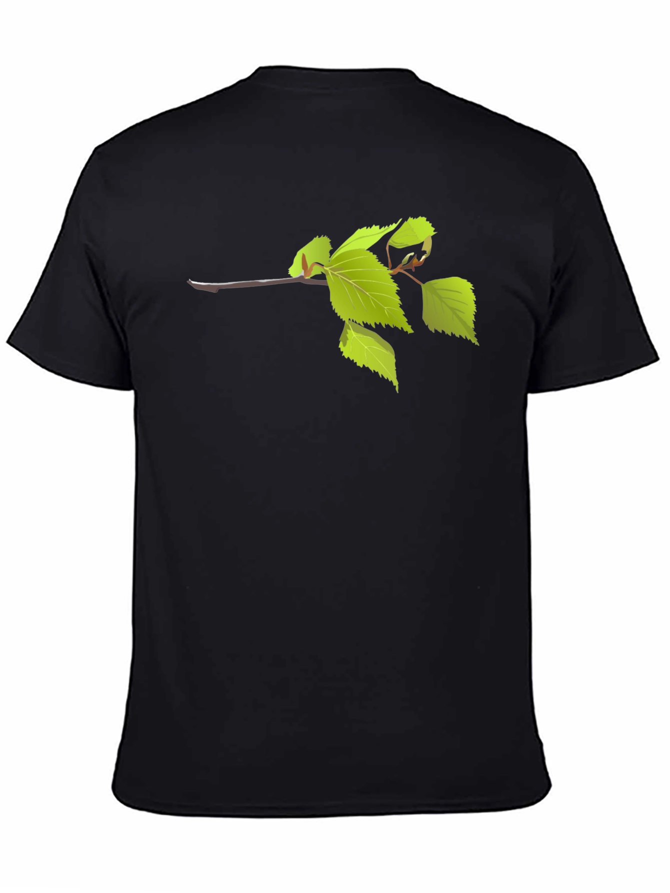 Black Nature Branch Graphic T-Shirt - Casual Comfort view 4