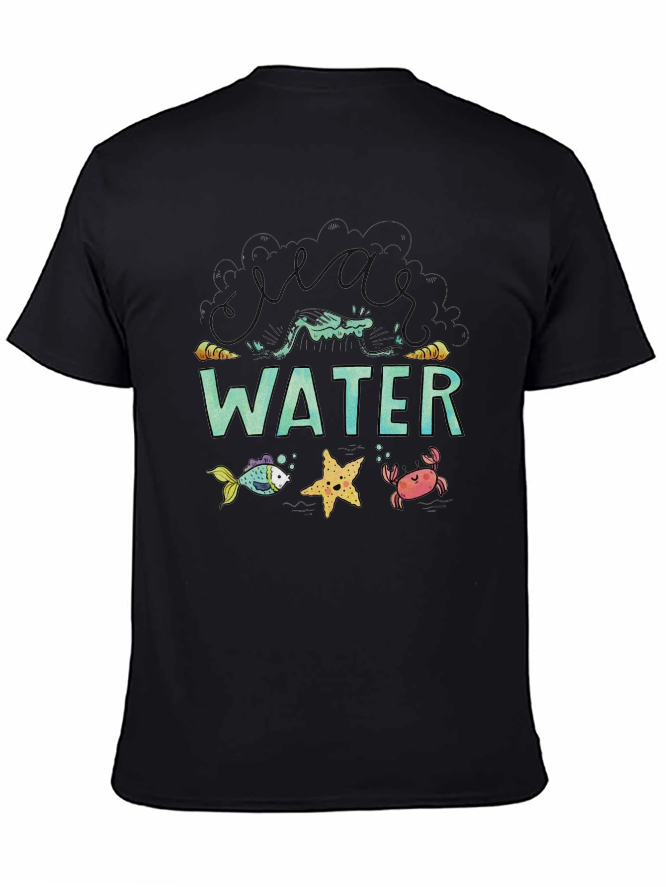 Stay Wild, Stay Water Black T-Shirt - 4