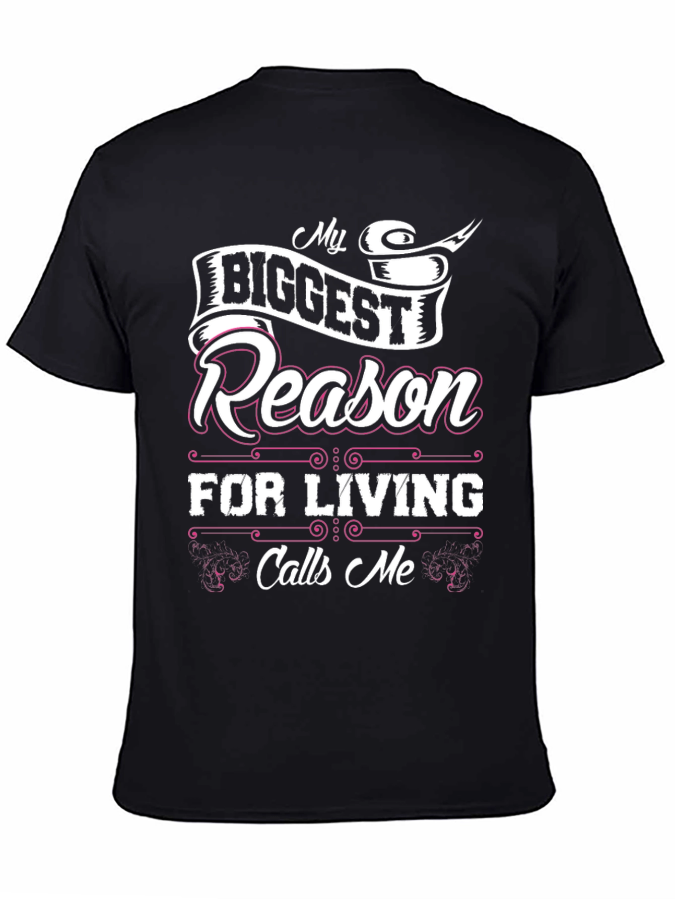 Black My Biggest Reason For Living T-Shirt view 4