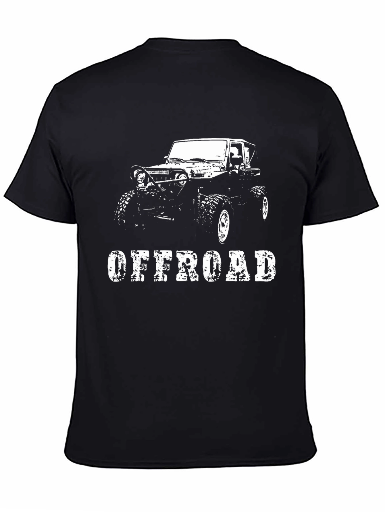 Black Offroad Jeep Graphic T-Shirt view 4