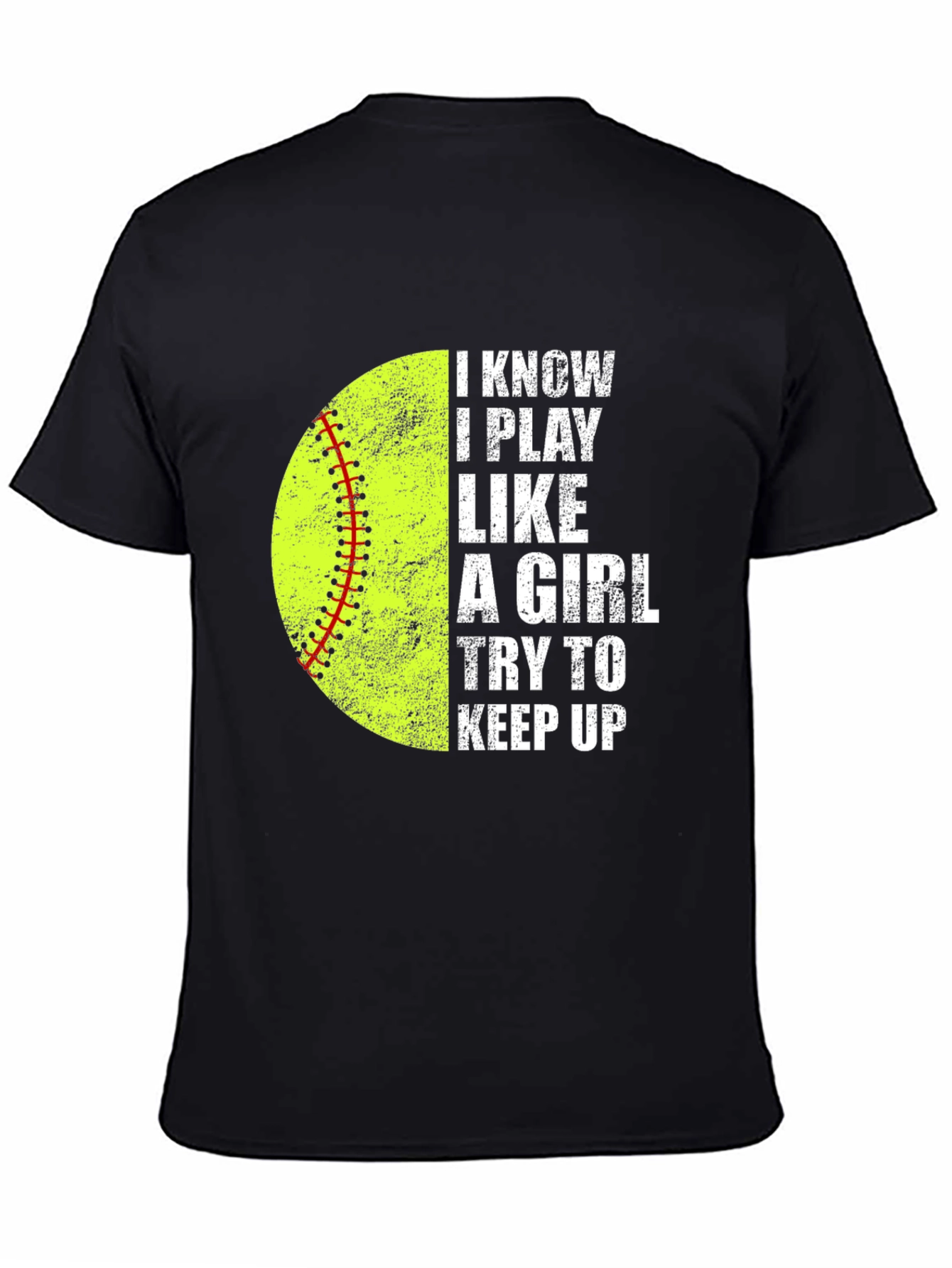 Black I Know I Play Like a Girl T-Shirt view 4