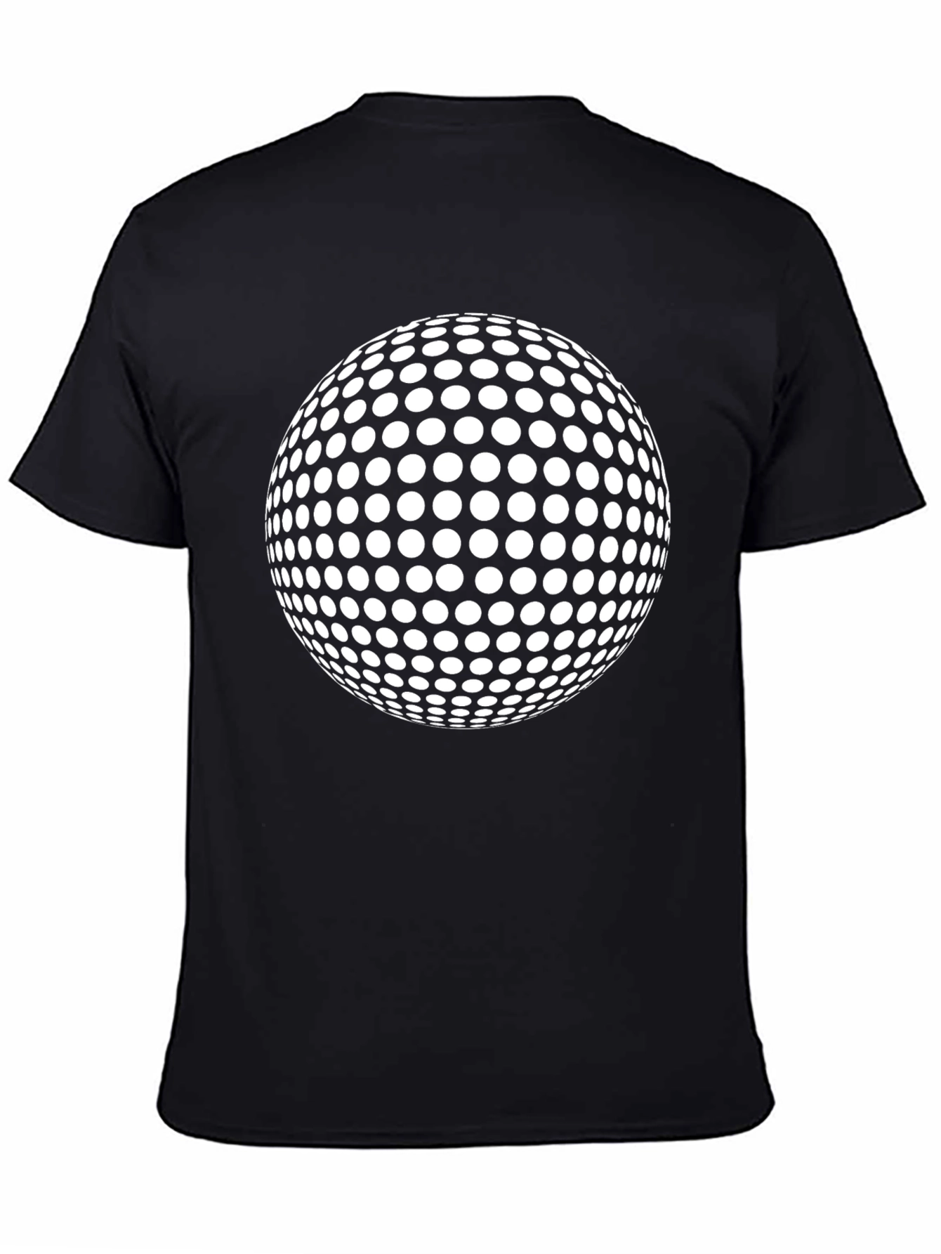 Black Golf Ball Graphic Black T-Shirt view 4