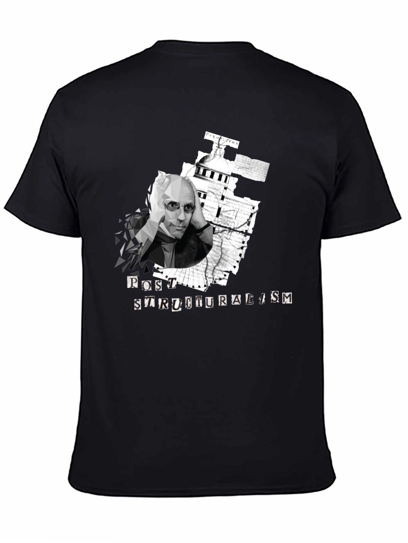 Black Post-Structuralism Graphic Black T-Shirt view 4