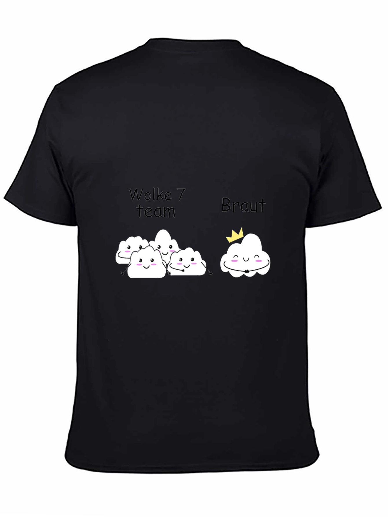 Black Wolke 7 Bride Team T-Shirt view 4