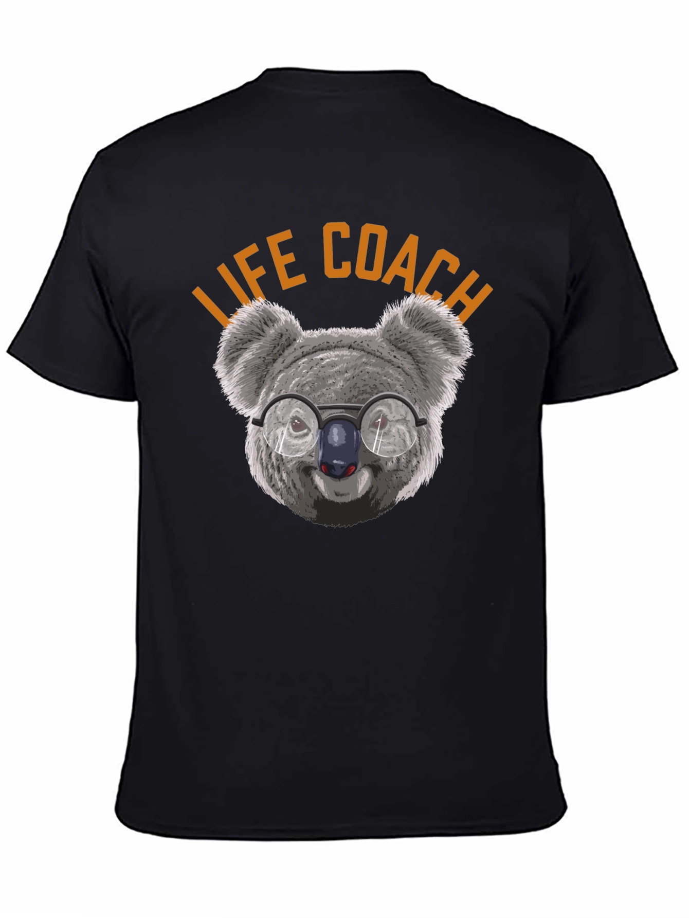 Black Life Coach Koala T-Shirt - Funny Animal Tee view 4