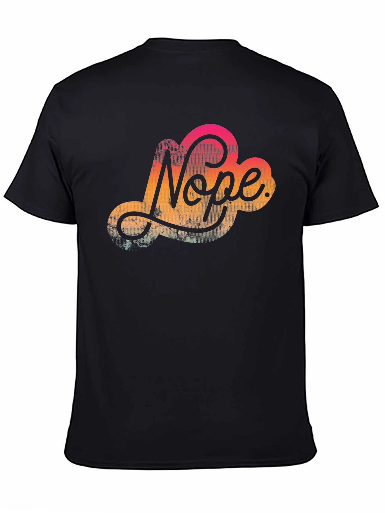 Black Nope Graphic Tee - Casual Black T-Shirt view 4
