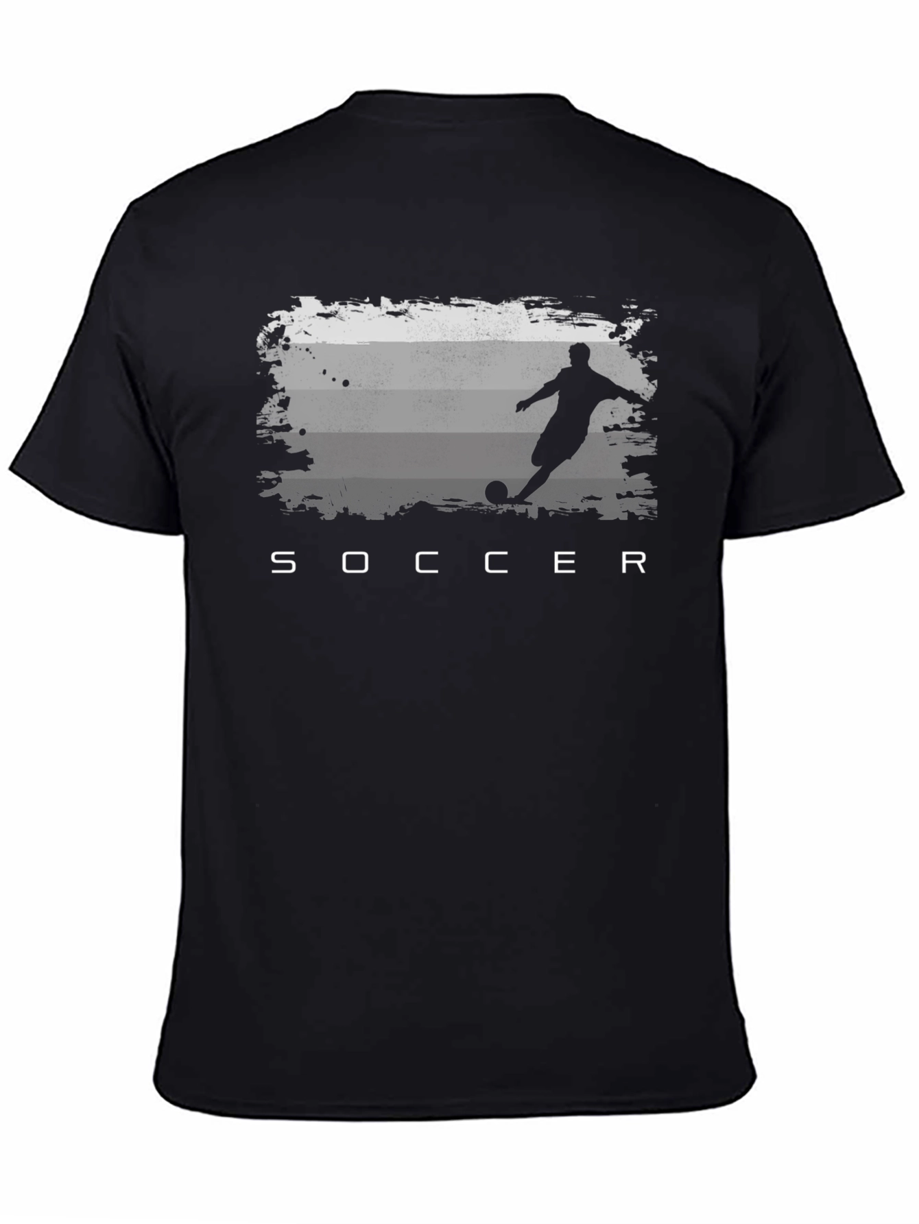 Black Soccer Graphic Tee - Stylish Sport T-Shirt view 4