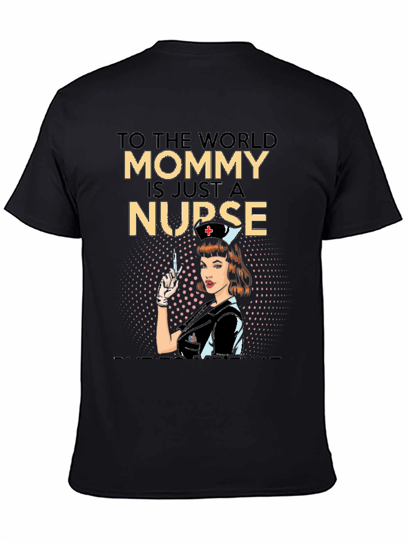 Black Mommy Nurse Graphic Tee view 4