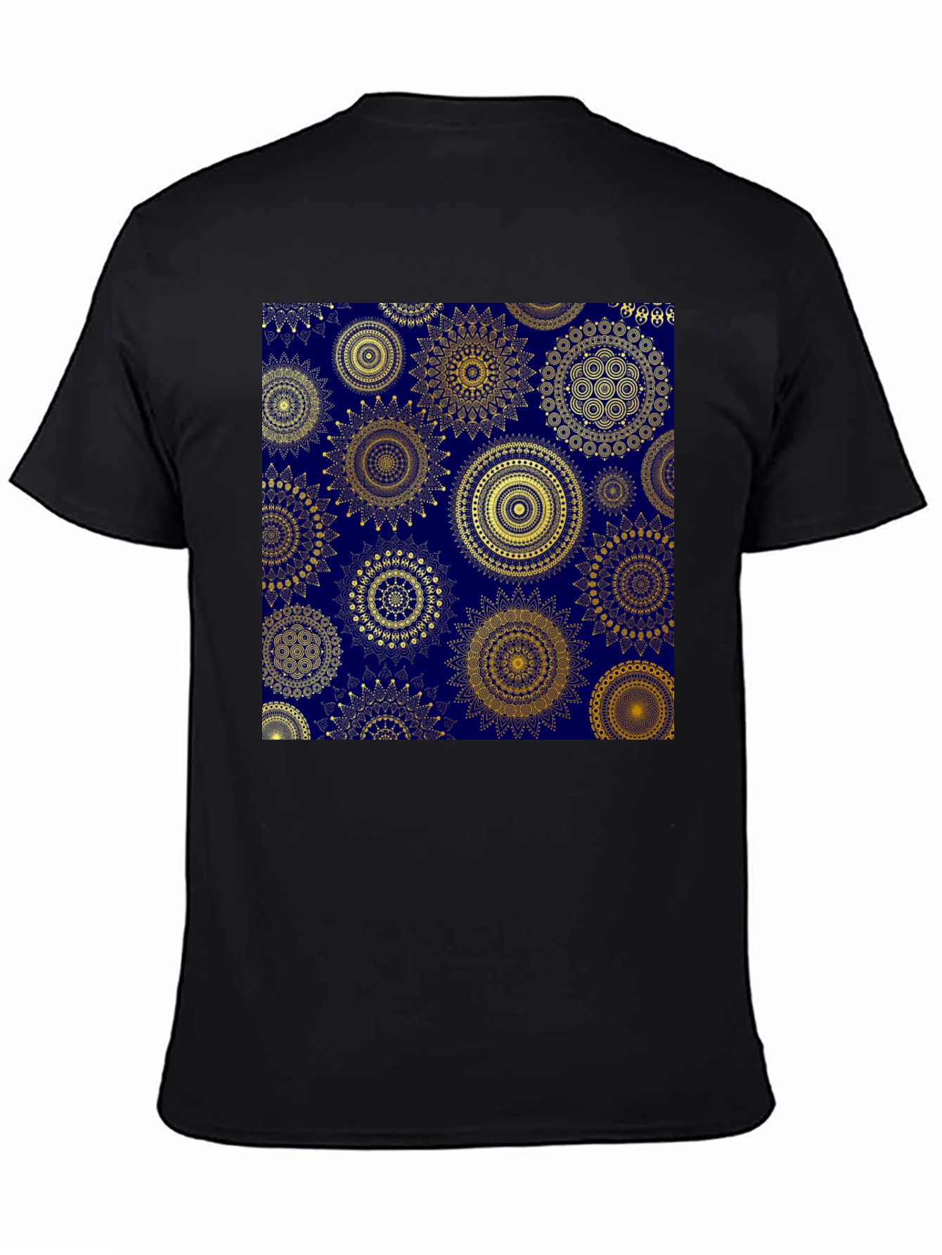 Black Geometric Pattern T-Shirt - Stylish Graphic Tee view 4